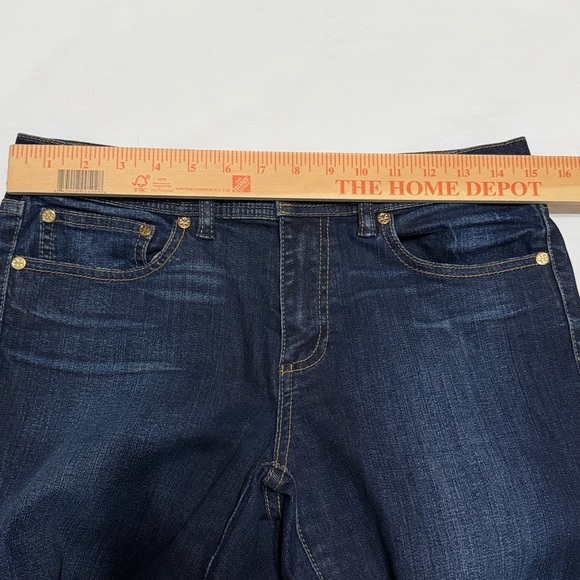 Tory Burch Classic Tory Boot Dark Blue Jeans size 28 inseam 31” Pre-owned - Picture 5 of 10